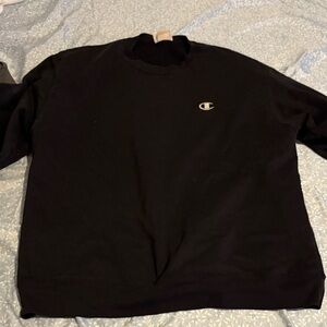 Champion Men's Classic Black Crewneck Sweater